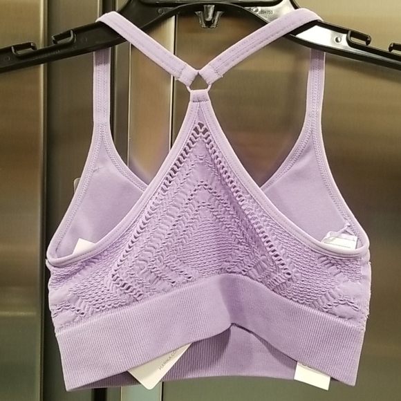 💕MARIKA💕 Seamless Mesh Back Sports Bra ~ Violet XS NWT - Picture 9 of 13